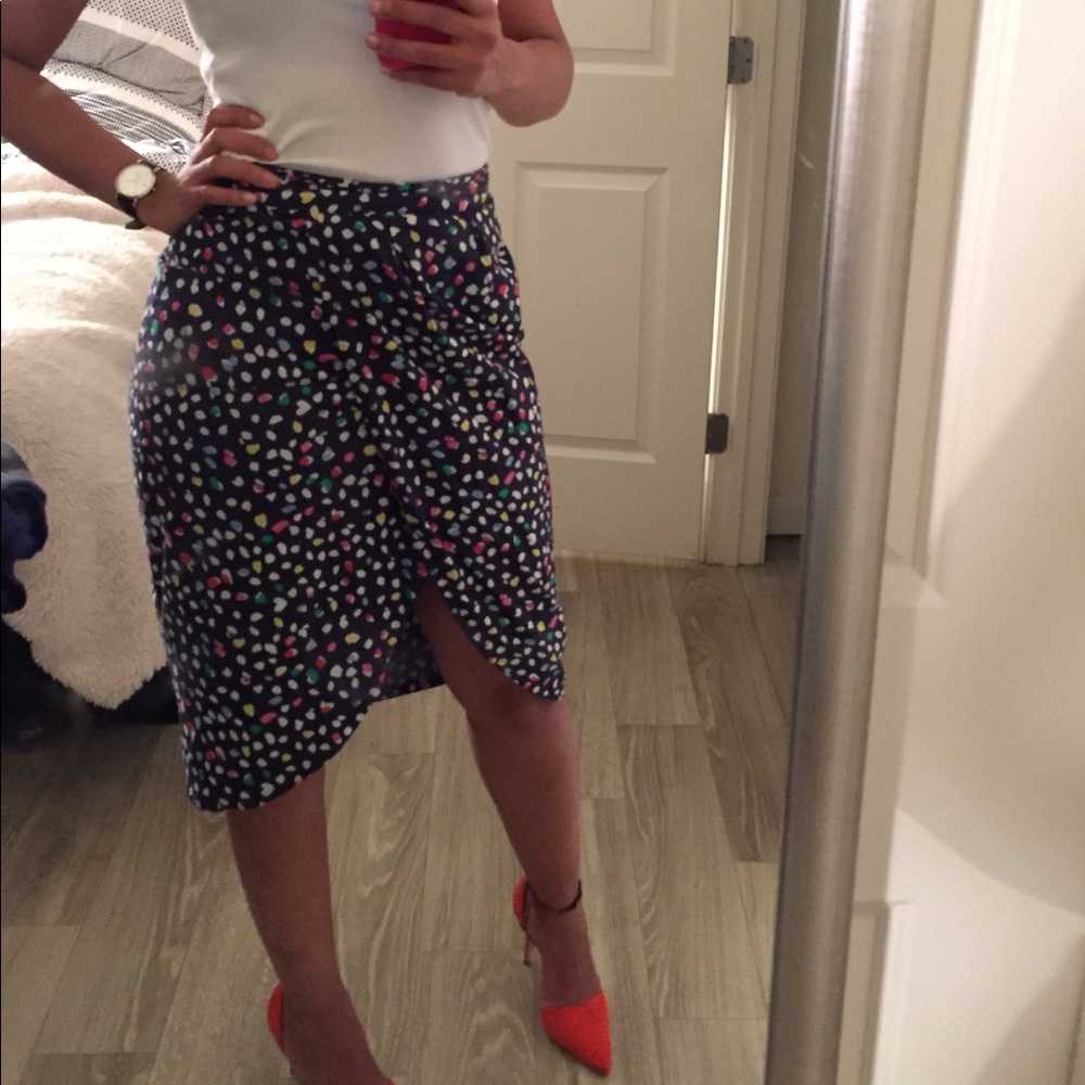 Jcrew spring skirt spilt in front
