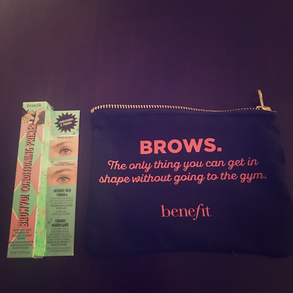 Benefit BROWVO! Conditioning Primer and bag NWT