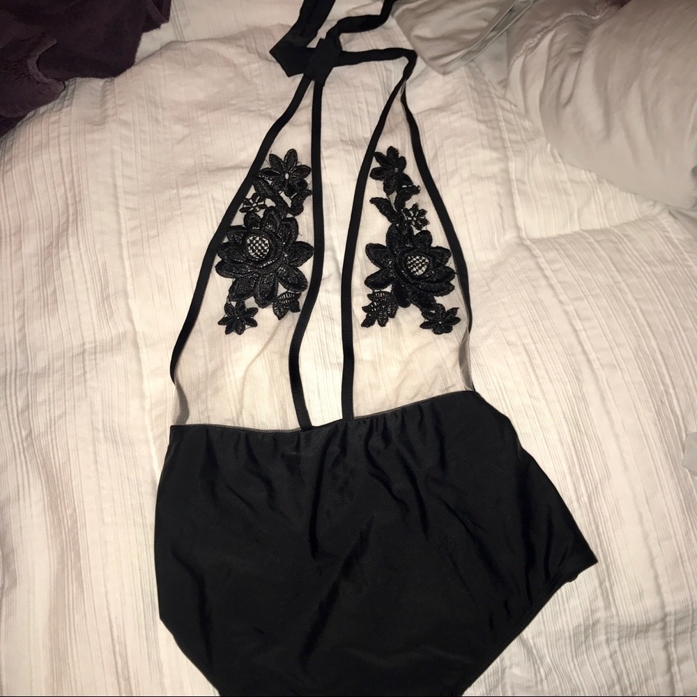 Black one piece/bodysuit