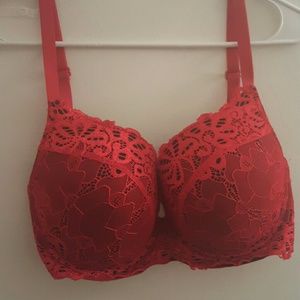 Red Lace Push-up Bra