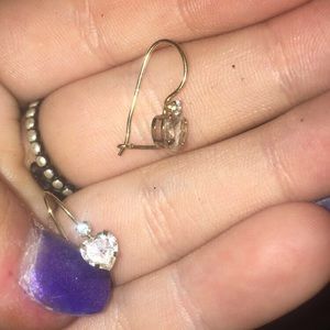 gold heart earrings