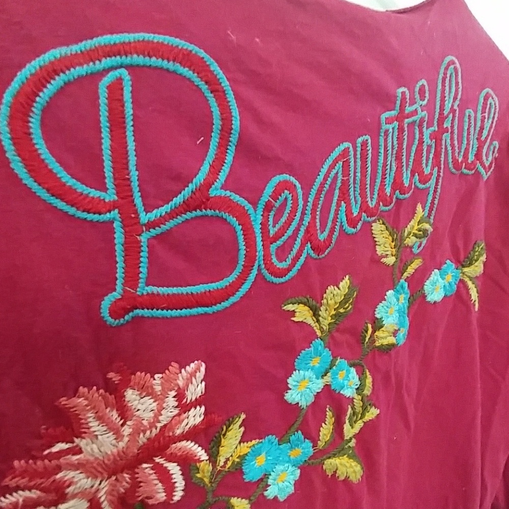 Johnny was los angles embroidered shirt