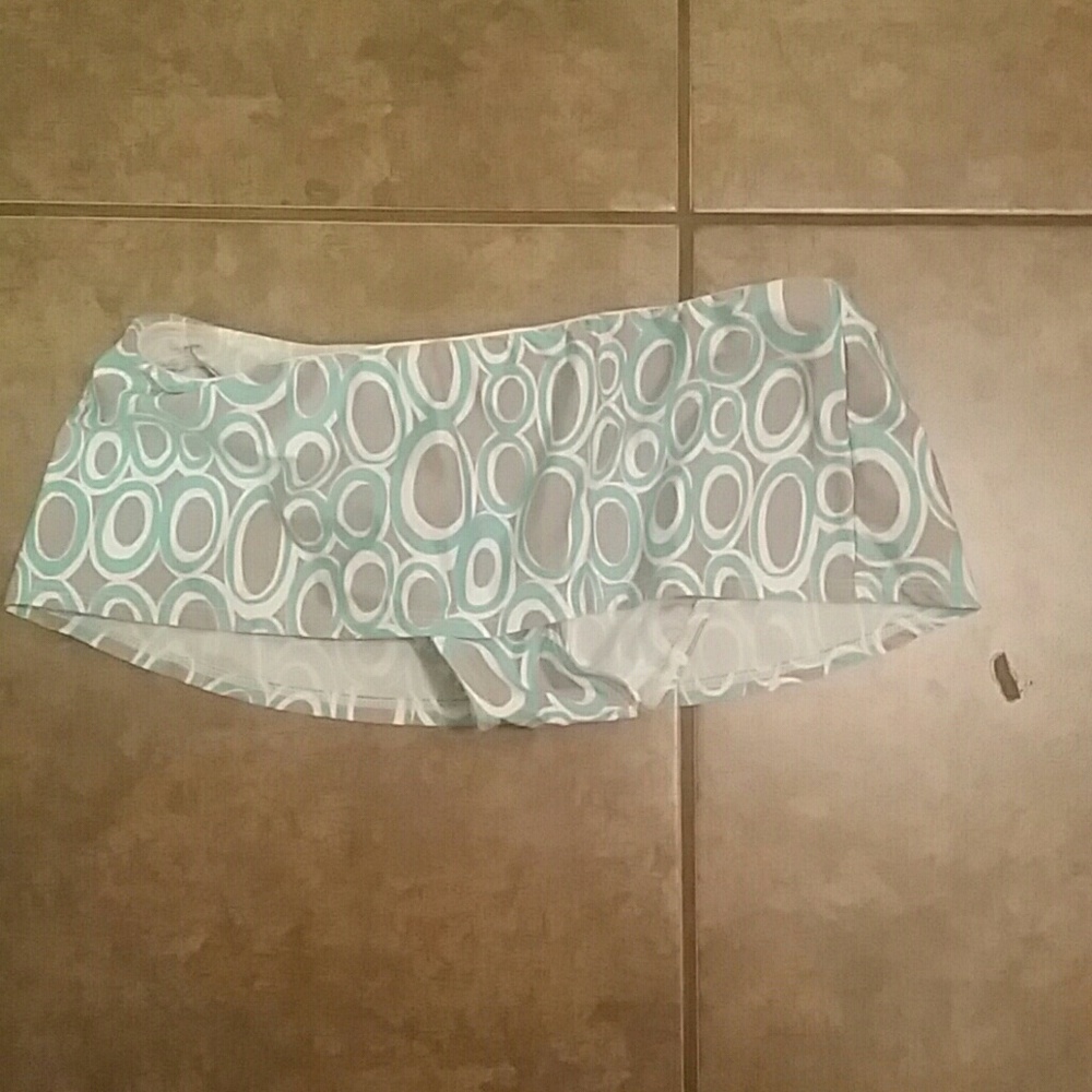 Blue and gray bikini bottom