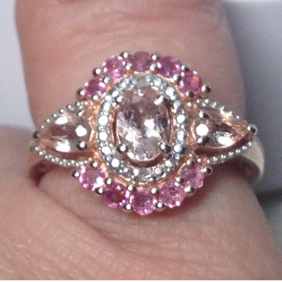 NWT! Rare Marropino Morganite Pink Sapphire Ring - Picture 3 of 8