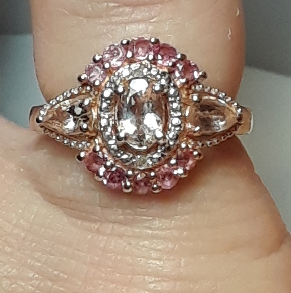 NWT! Rare Marropino Morganite Pink Sapphire Ring - Picture 8 of 8
