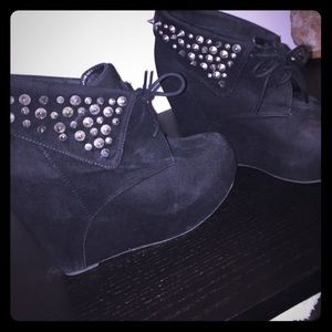 "Glaze" studded wedge heels - Charolette Russe