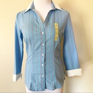 NWT Banana Republic light blue button down shirt.