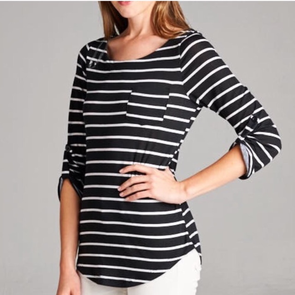 Black & White Striped Blouse