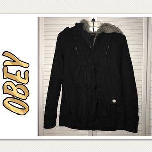 Obey jacket with Faux Fur