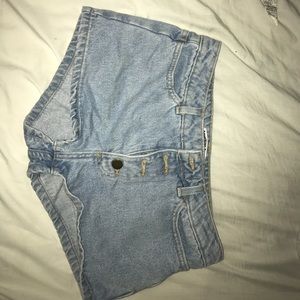 American apparel light wash Jean shorts