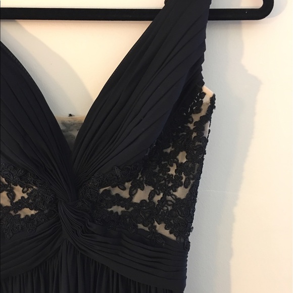 Sherri Hill Black V-Neck Prom Dress - Picture 5 of 7