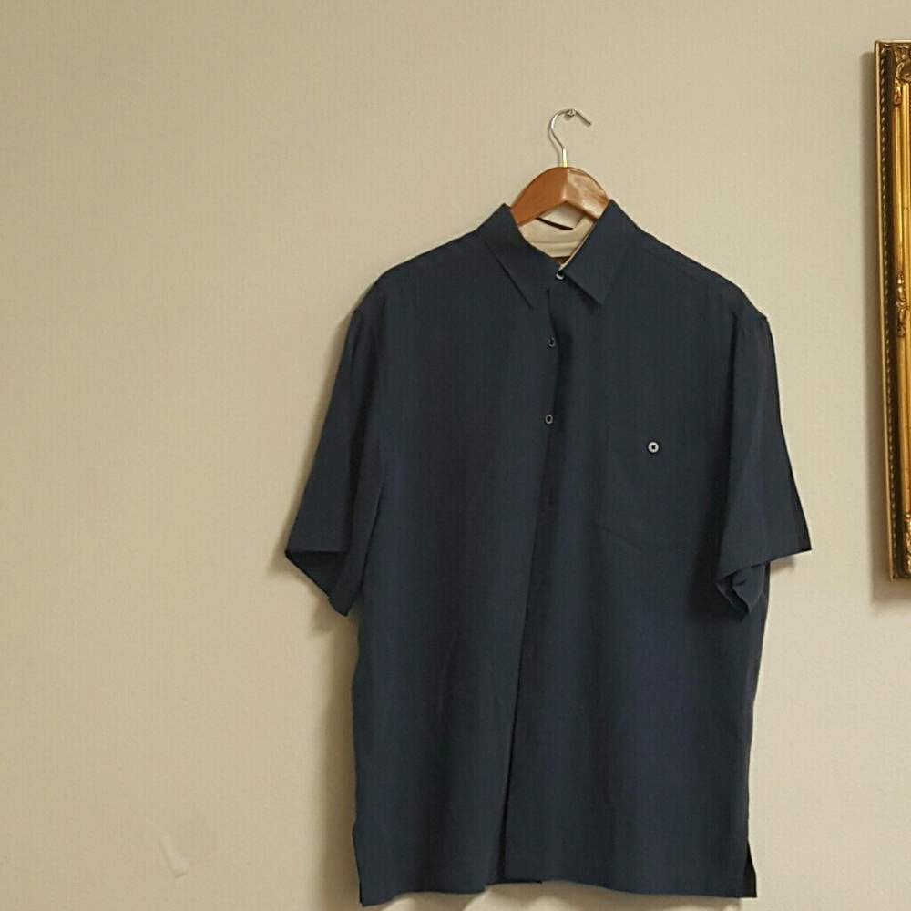 Tori Richard Matson Lines Embroidered Camp Shirt