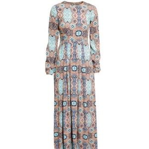 HM boho 1960s inspired powder pink maxi dress , 2