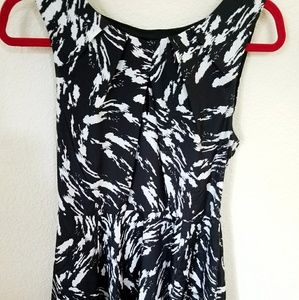 Black and white swing dress