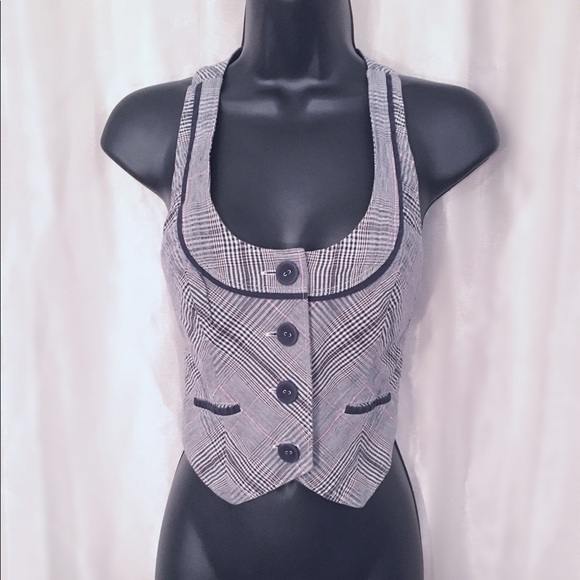 GUESS💋Plaid Summer Vest~XS🛍 - Picture 2 of 4