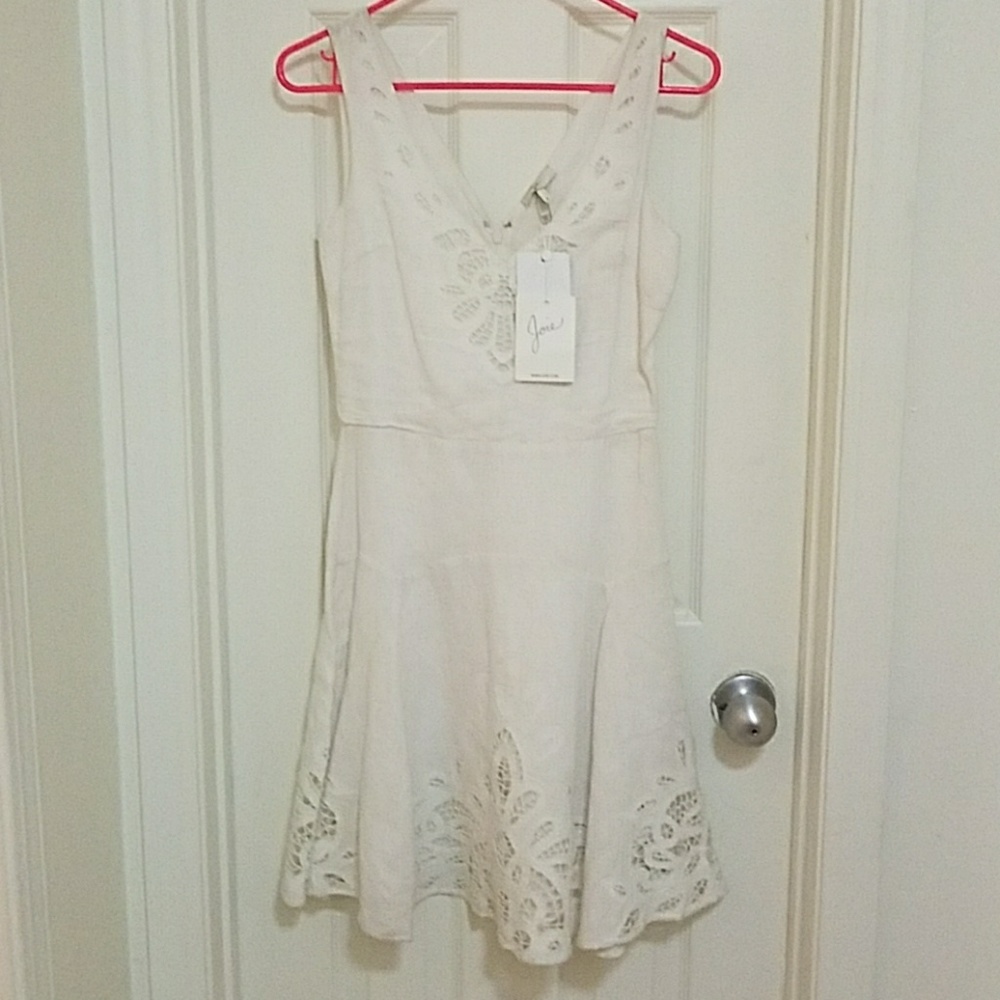 Joie white linin dress size 0