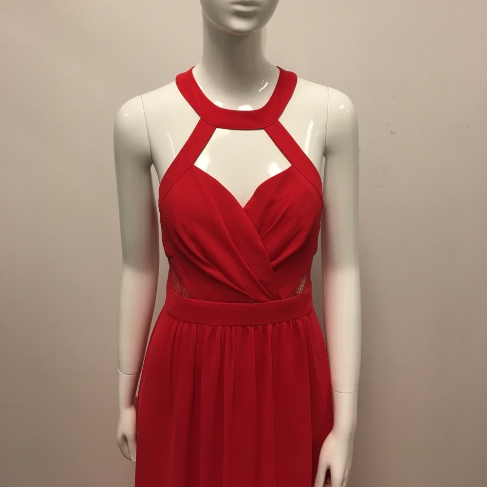 BCBG long bright red dress