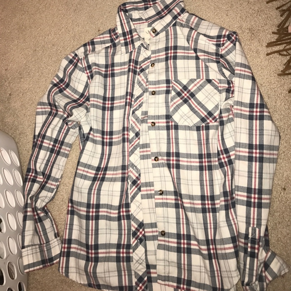 Red and Blue flannel top