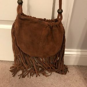 Suede Leather Fringed Purse!