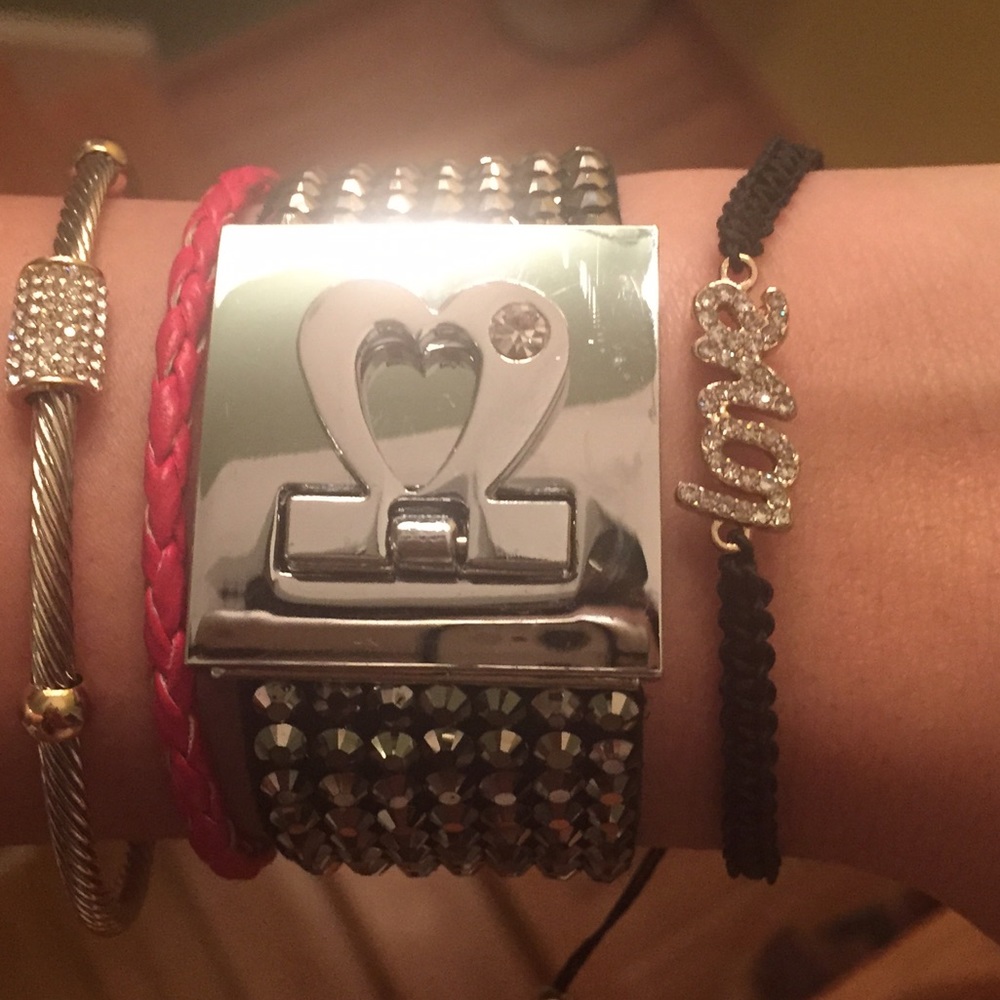 Heart Studded Bracelet & LC LOVE Bracelet