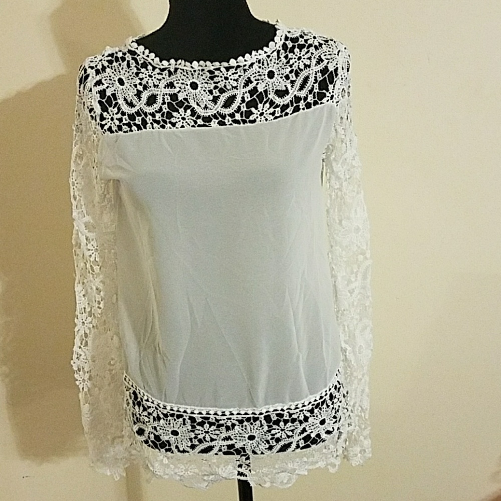 White lace top