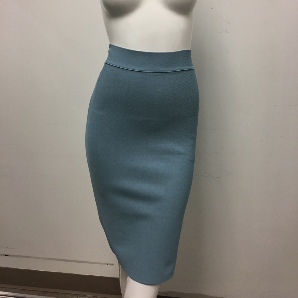 Baby blue bandage pencil skirt