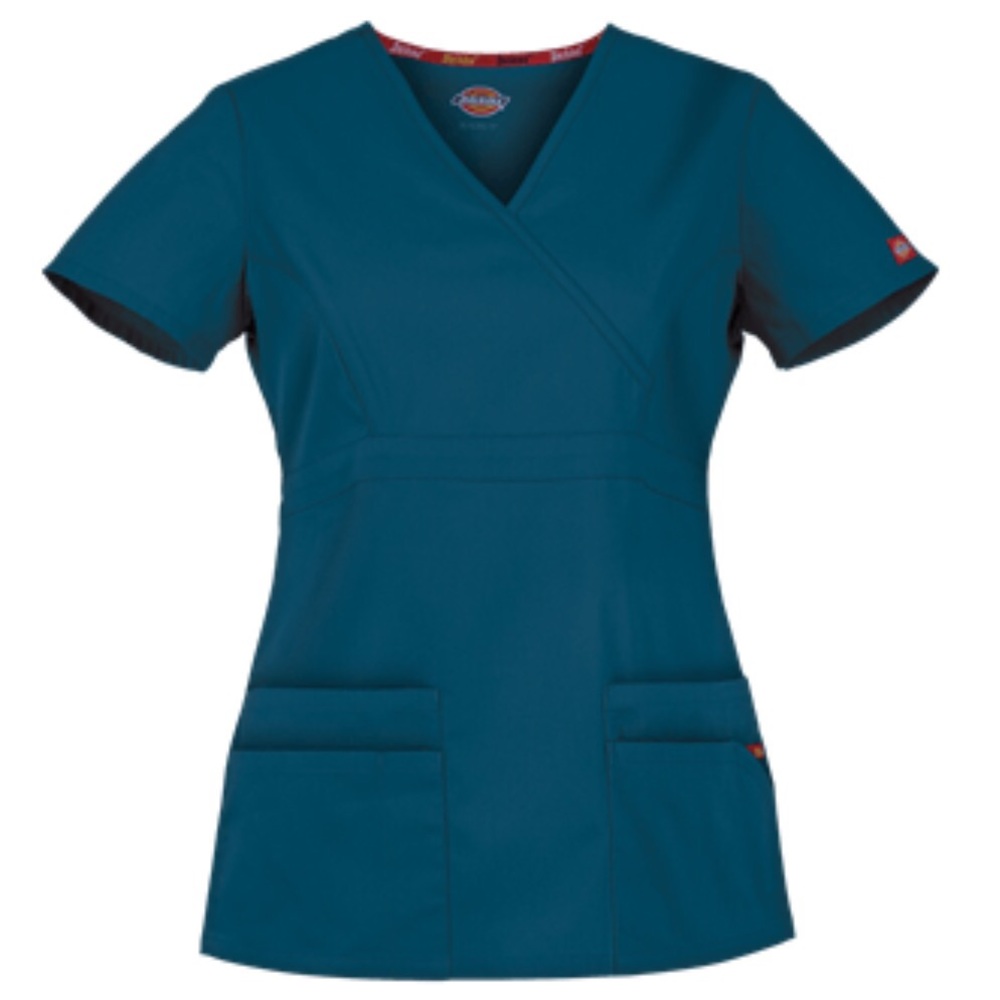 Women's EDS Signature Mock Wrap Scrub Top