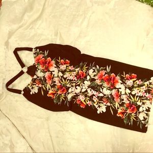 Sassy little black floral Sundress