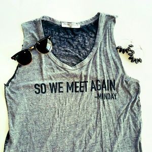 Sleeveless urban outfitters gray tank