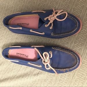 Blue Leather Sperry Top-Sider