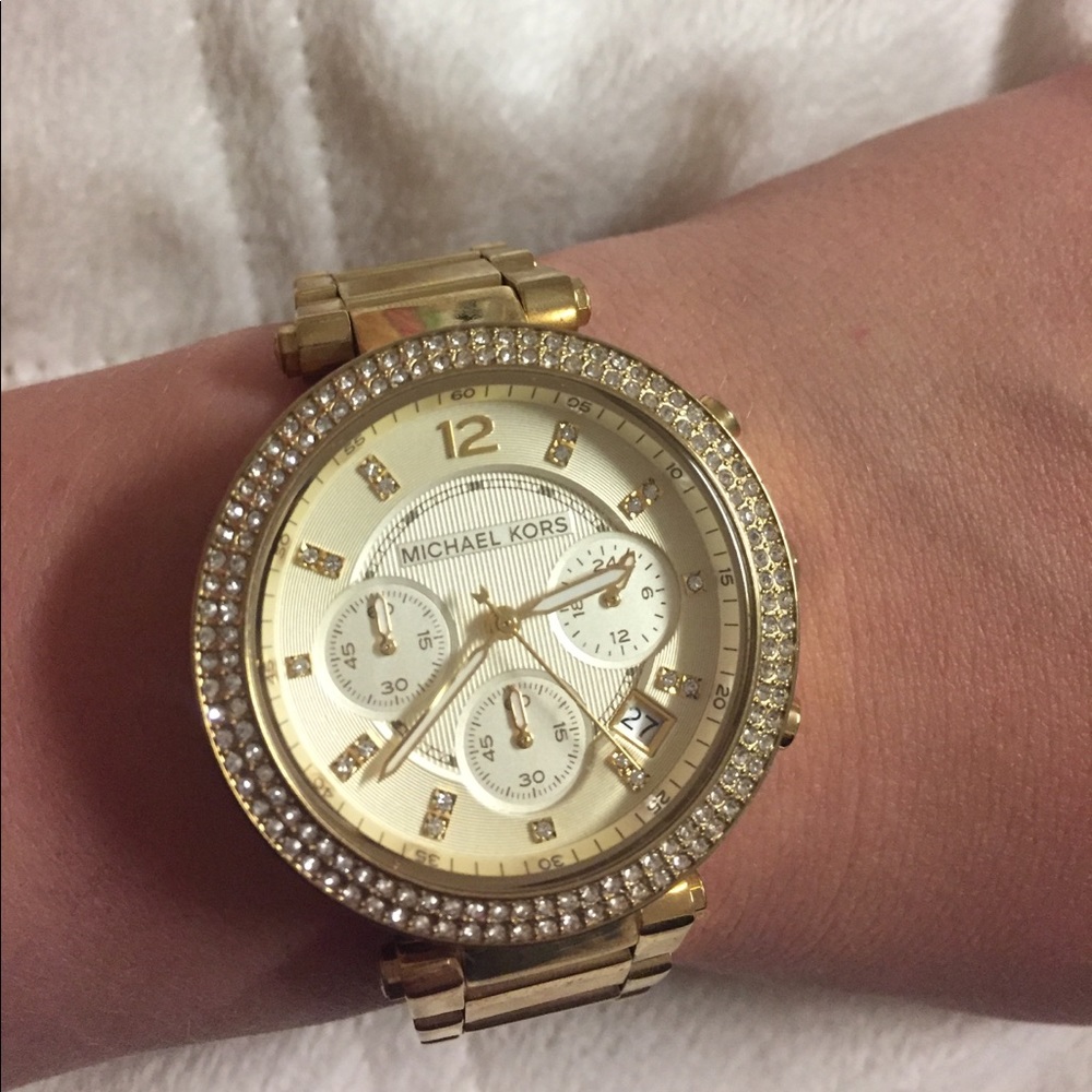 Authentic MK gold and diamond watch!!!