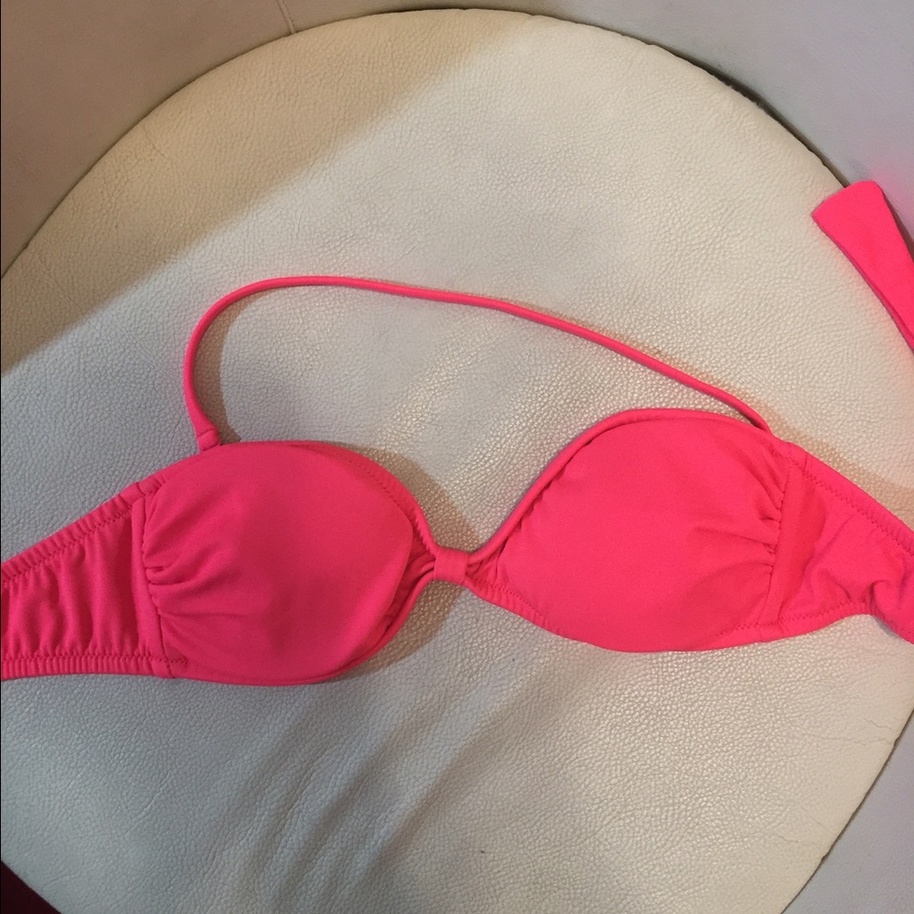 J. Crew Pink Bandeau Bikini Top