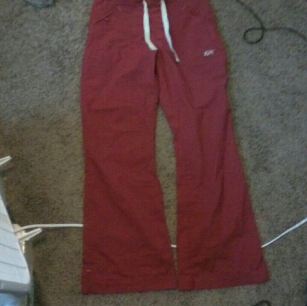 2 Iguana scrub pants for $15!  Red and black!