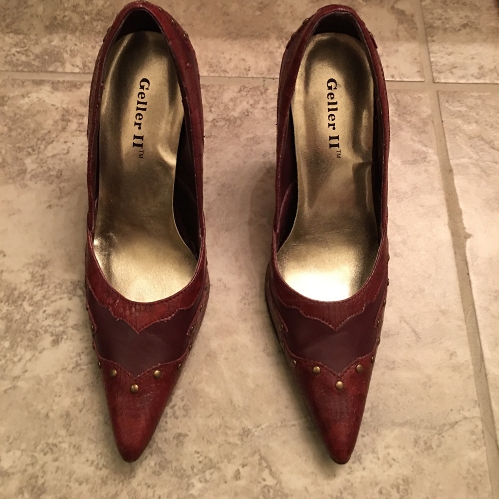 Unique Red Wine Colored High Heels