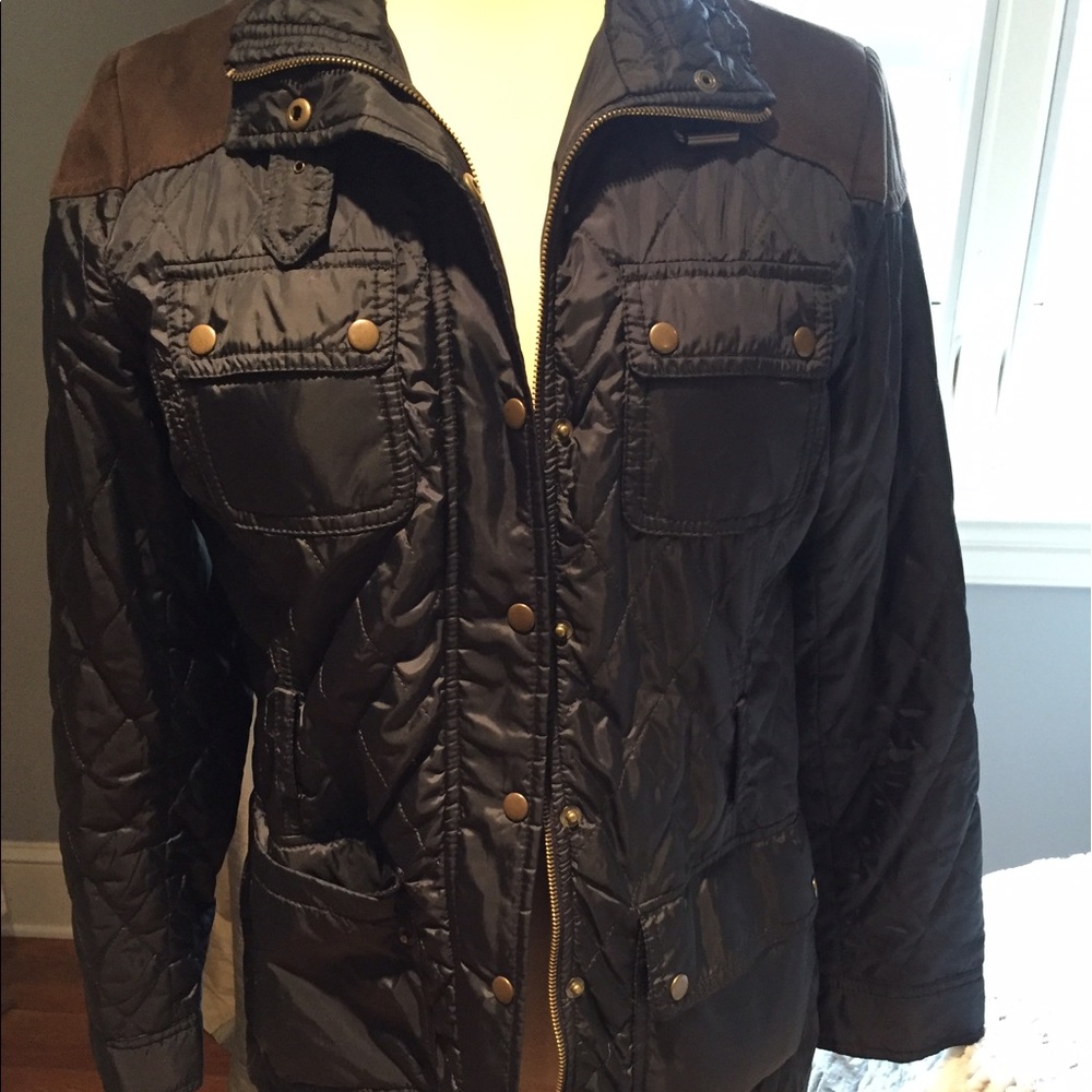 Banana republic navy quilted lightweight jacket