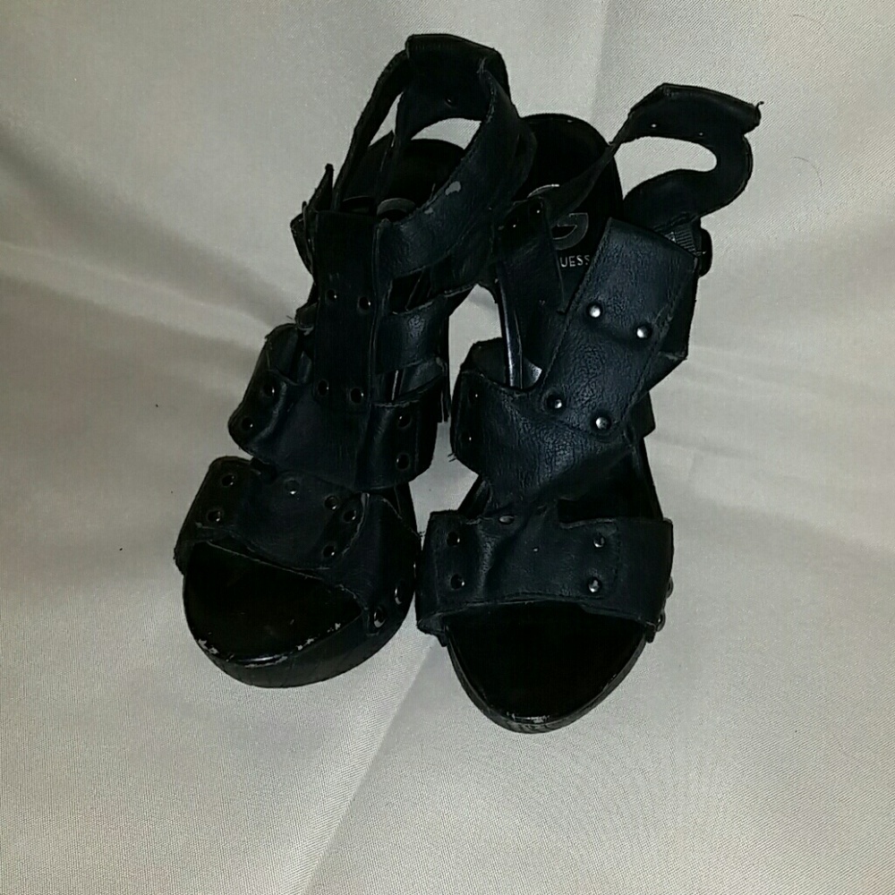 Guess Strappy Studded Heels