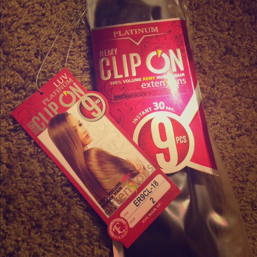 Brown hair extensions