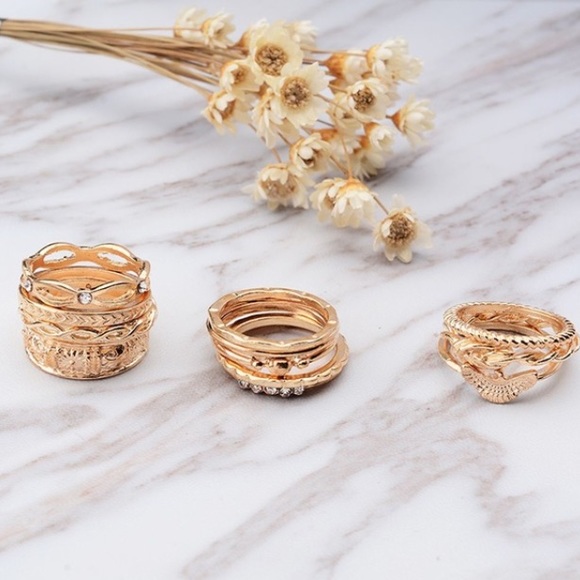 HOST PICK 🍾 Antique style 12 piece Midi Ring Set - Picture 3 of 8