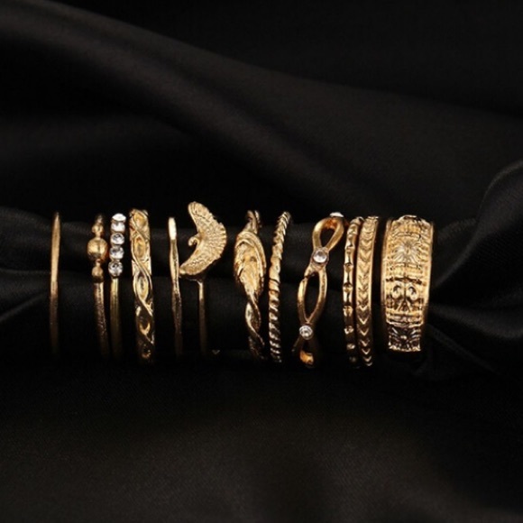 HOST PICK 🍾 Antique style 12 piece Midi Ring Set - Picture 6 of 8