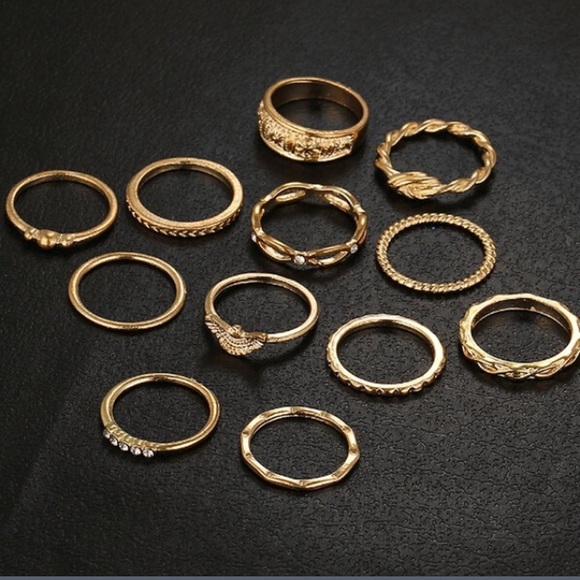 HOST PICK 🍾 Antique style 12 piece Midi Ring Set - Picture 8 of 8