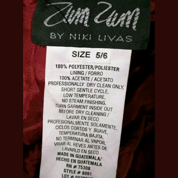 Zumzum by NIKI LIVAS size 5/6 red ballroom dress - Picture 5 of 8