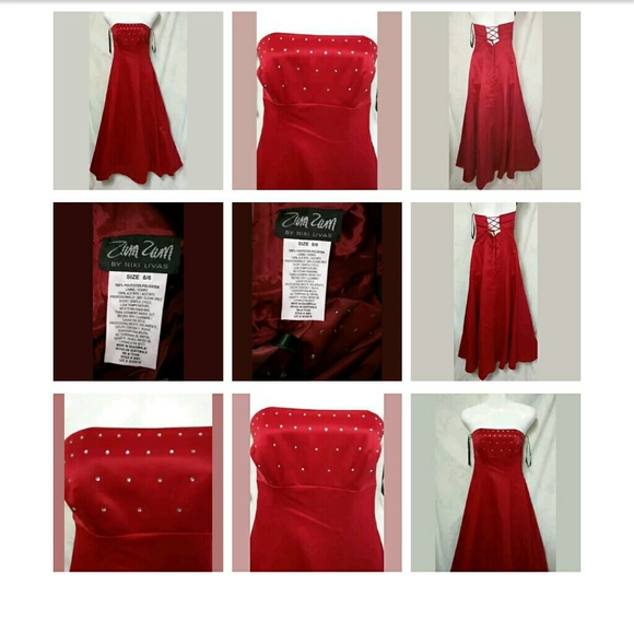Zumzum by NIKI LIVAS size 5/6 red ballroom dress - Picture 6 of 8