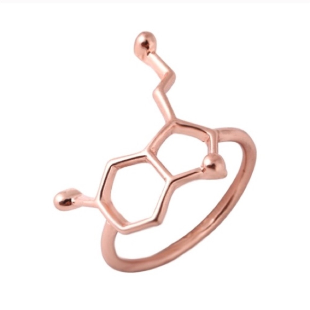 Serotonin Molecule Midi Rings - Picture 2 of 5