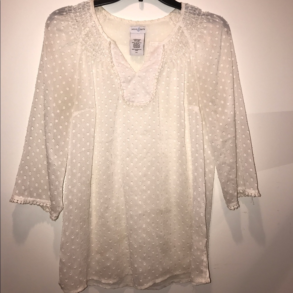 Sheer PolkaDot BoHo Top