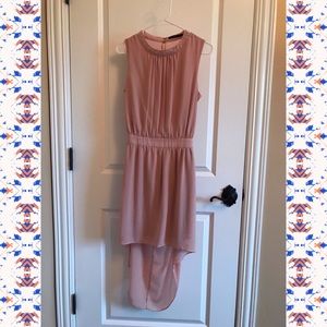 OPEN BACK! High-low dusty rose dress