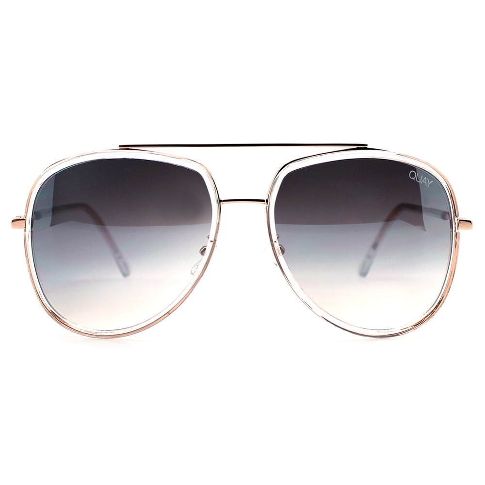 NWT Quay Needing Fame Clear Aviator Sunglasses
