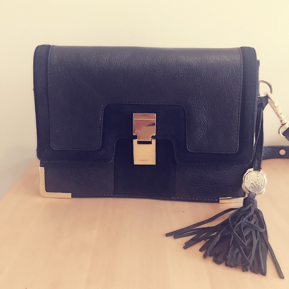 Vince Camuto Purse Gold Hardware Leather & Suede