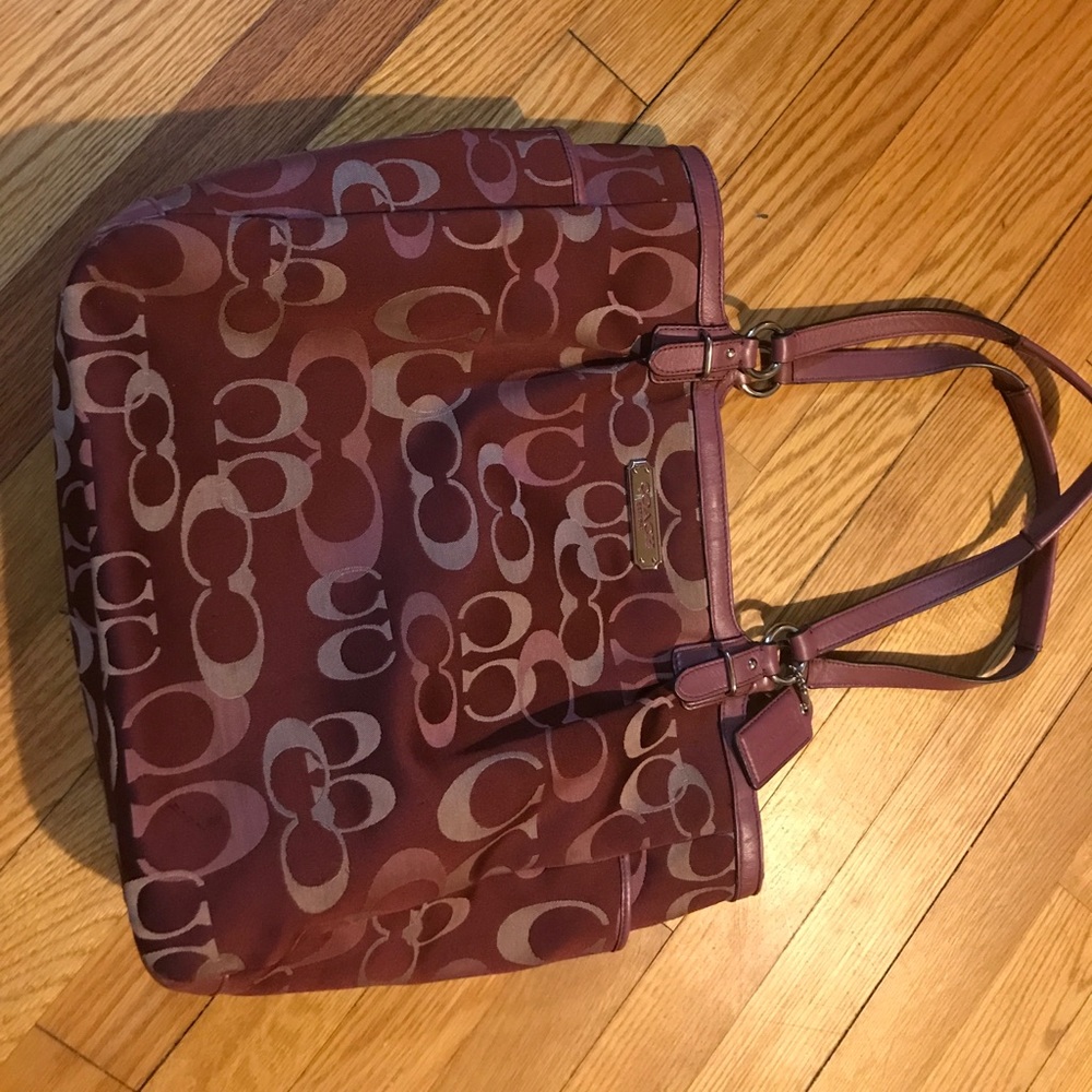Purple coach bag