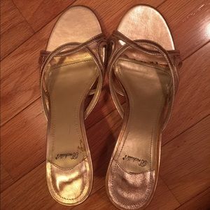 Bronze copper metallic heels, new, in box. Size 8.