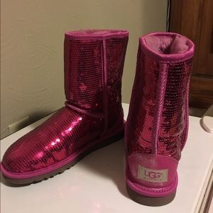 Pink Sequin UGG boots